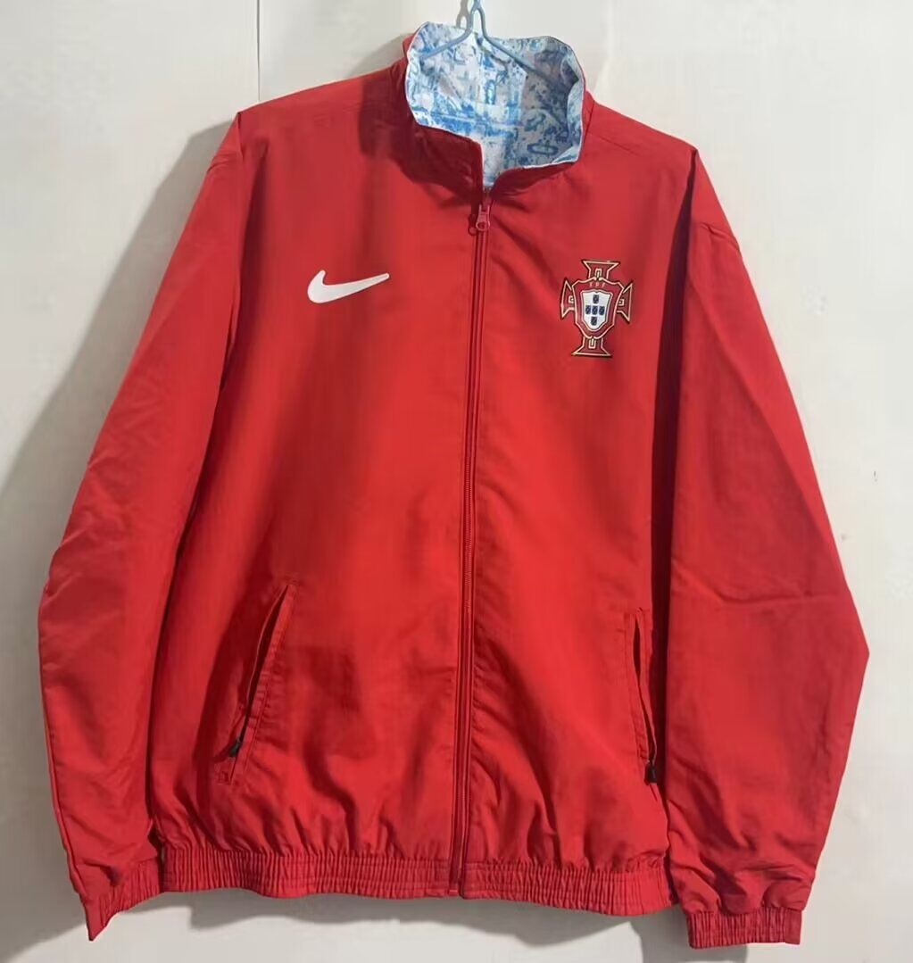 AAA Quality Portugal 24/25 Reversible Wind Coat - Red/White/Blue